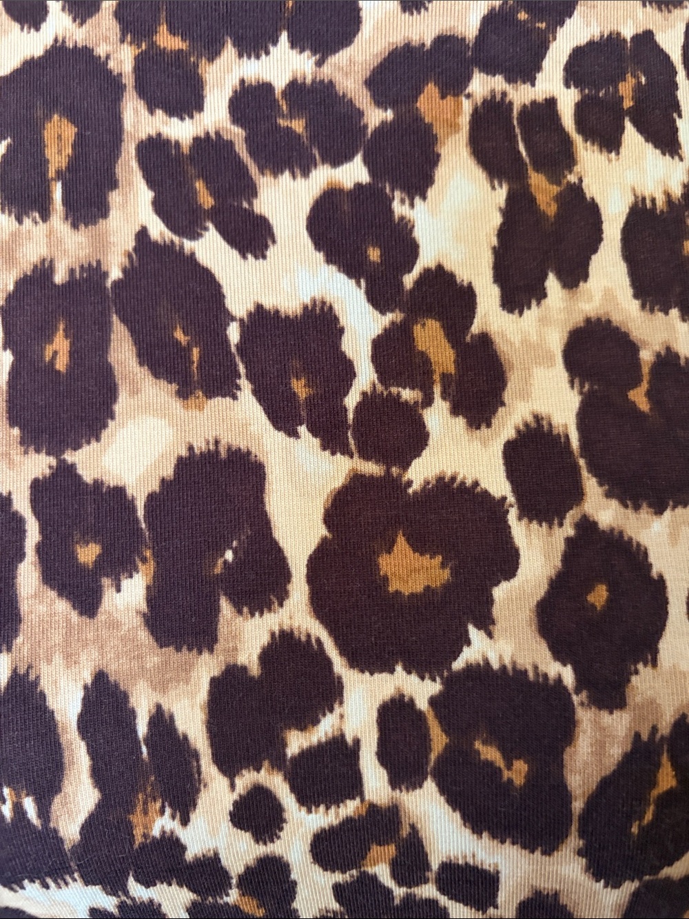 NWT Ann Taylor Animal Print Mock Neck Top in Brown and Tan L - Picture 4 of 8